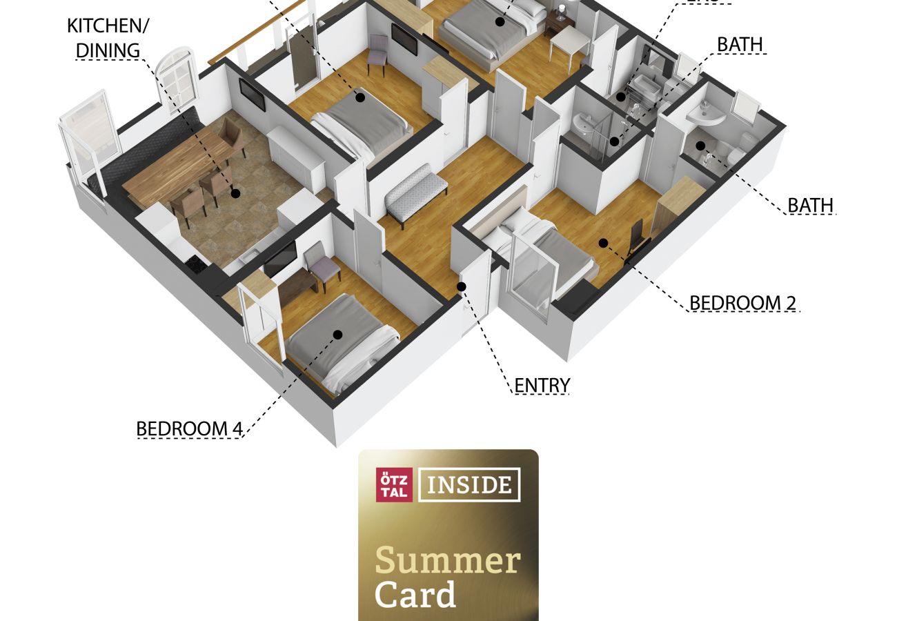 Ferienwohnung in Sölden - Apartment Frieda inkl. Summer Card