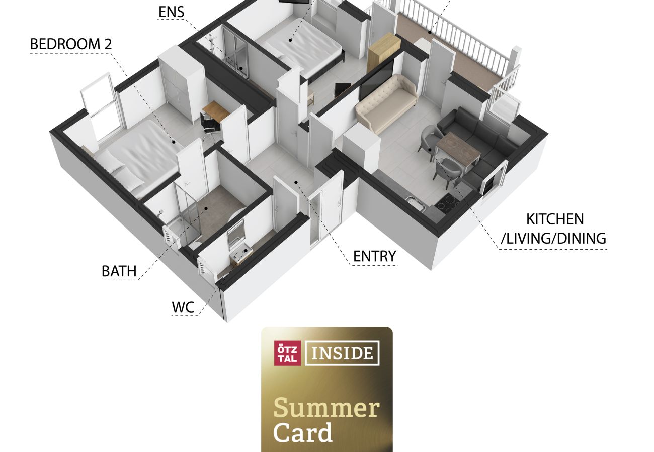 Ferienwohnung in Sölden - Apartment Emilia inkl. Summer Card