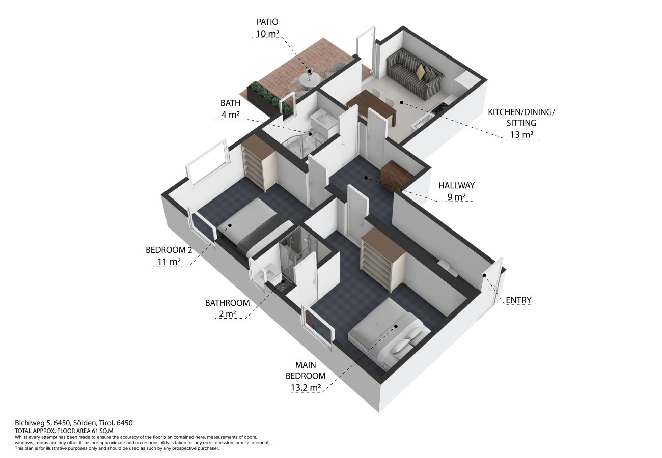 Ferienwohnung in Sölden - Apartment Alpenruhe